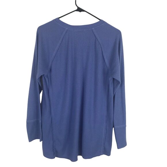 Wildfox Pullover Sweater Womens M Haley Brushed V-Neck Womens Hi Lo Purple Soft - Picture 3 of 7